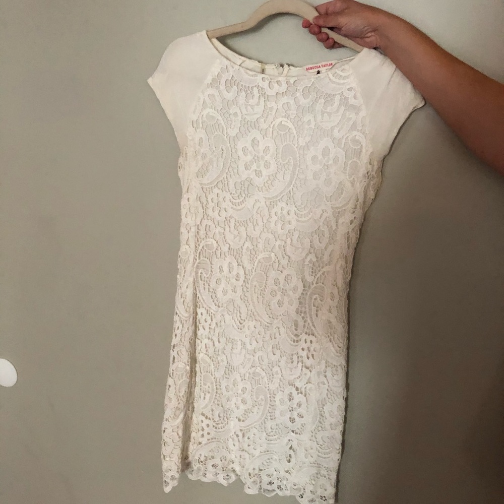 Rebecca Taylor white lace dress